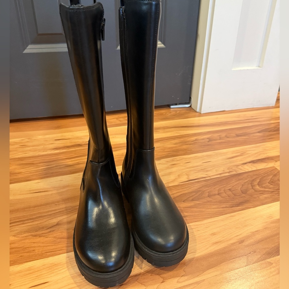 Wonder nation tall black boots for girls